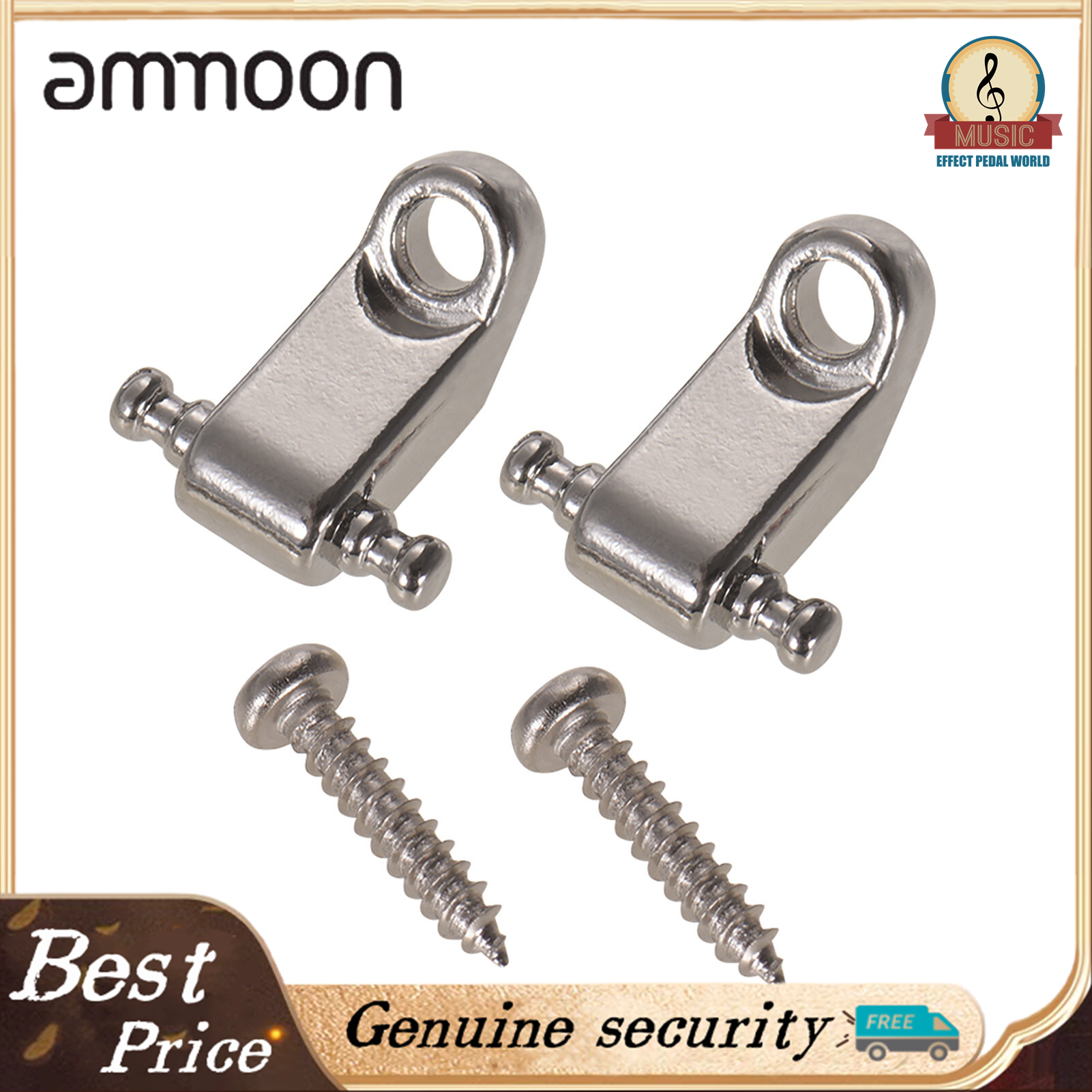 2pcs Electric Guitar String Roller Retainer Guide Guitar Replacement Parts Accessories with Mounting Screws