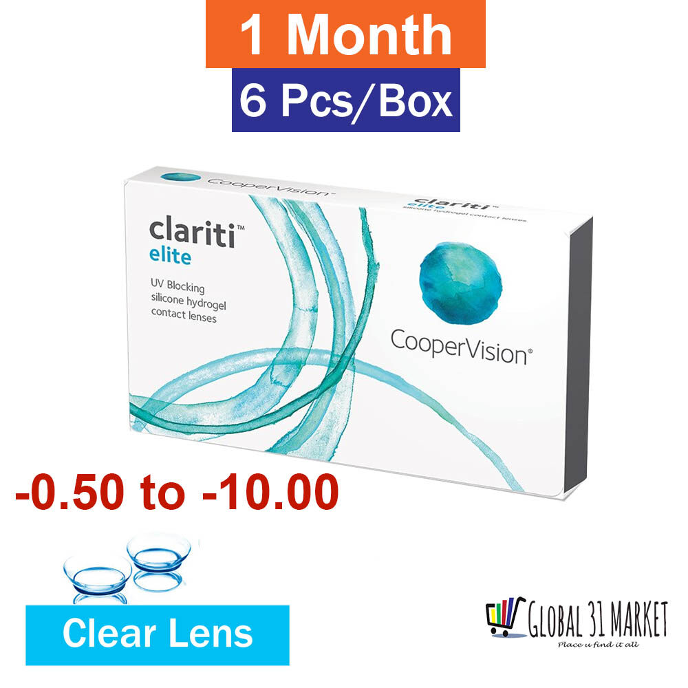 Clariti elite, Monthly clear contact lens 6 pieces , Ready stock Silicone hydrogel