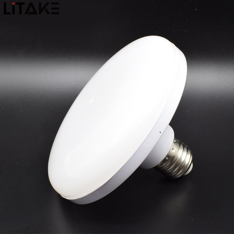 Litake Led Bulb 50W E27 Screw Lighting Three Proof Energy Saving White Light Flying Saucer Lamp