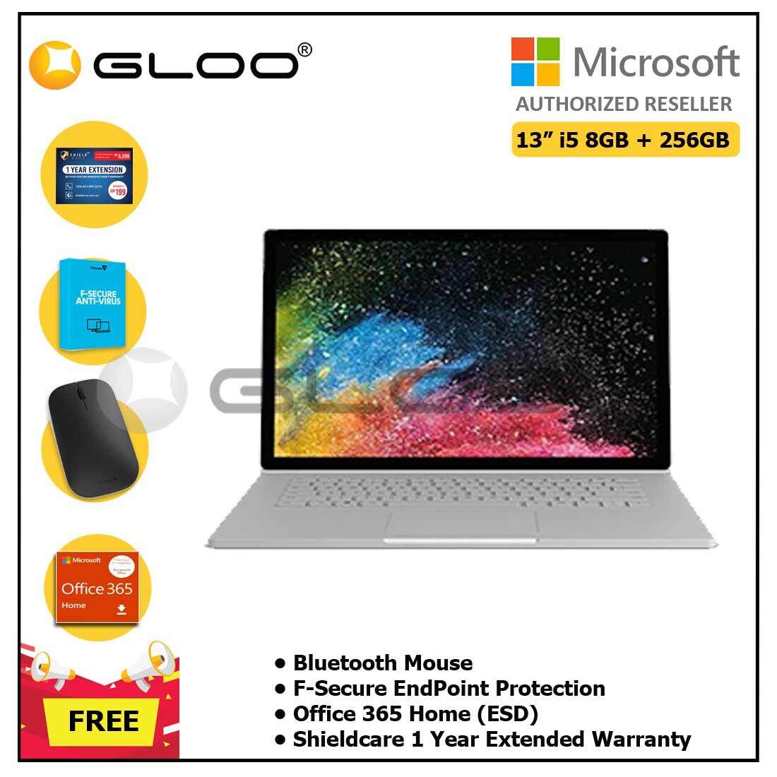 Microsoft Surface Book2 13 Core i5/8GB RAM - 256GB + Shieldcare 1 Year Extended Warranty + Office 365 Home ESD + Bluetooth Mouse Malaysia