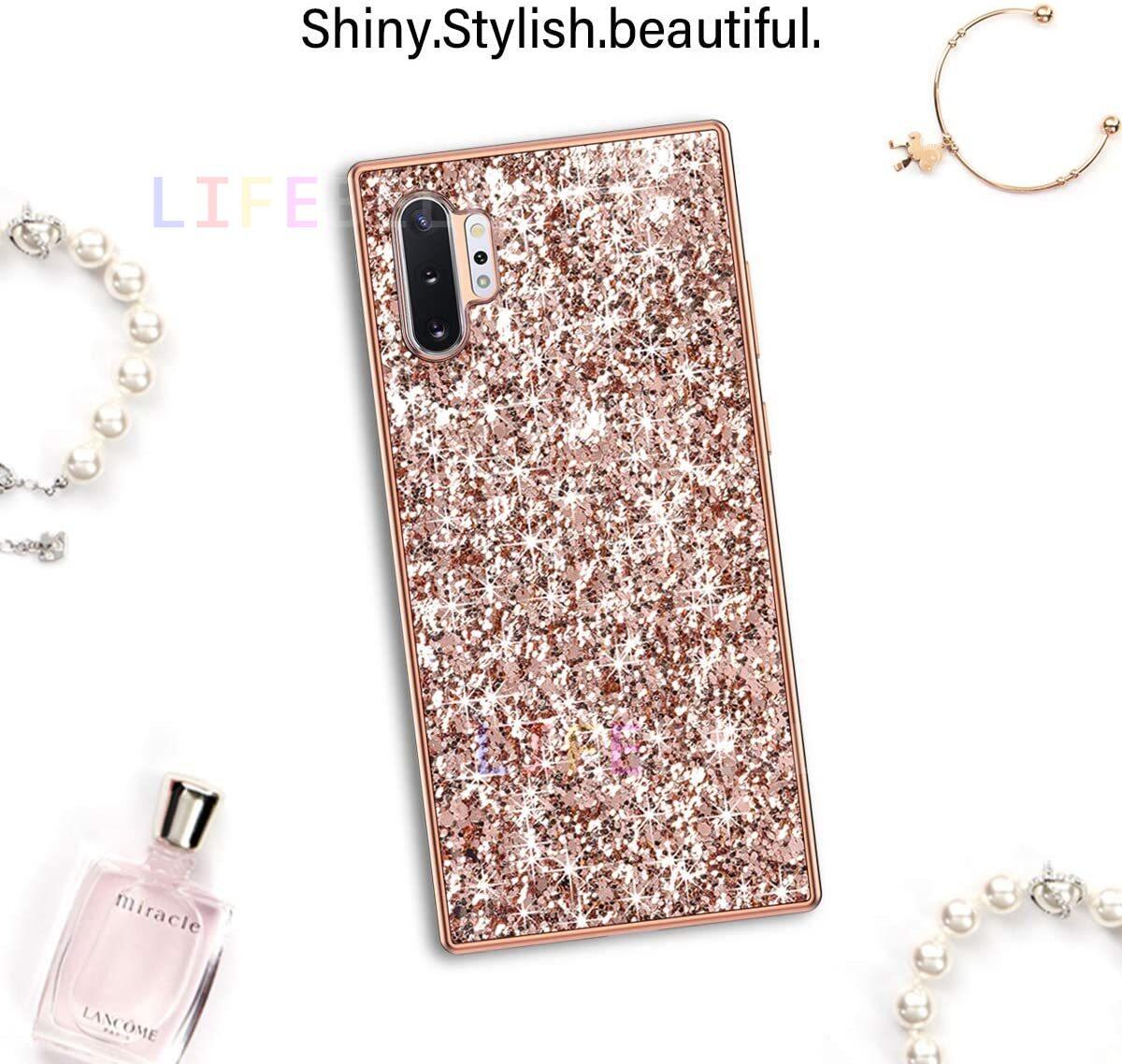 LIFEBELLE Casing for Samsung Galaxy Note 10 / Note 10 Lite / Note 10+ Plus Case, Luxury Bling Glitter Sparkle Shockproof Shining Girls Women Phone Cases Slim Soft TPU Silicone Bumper Protective Casing Back Cover
