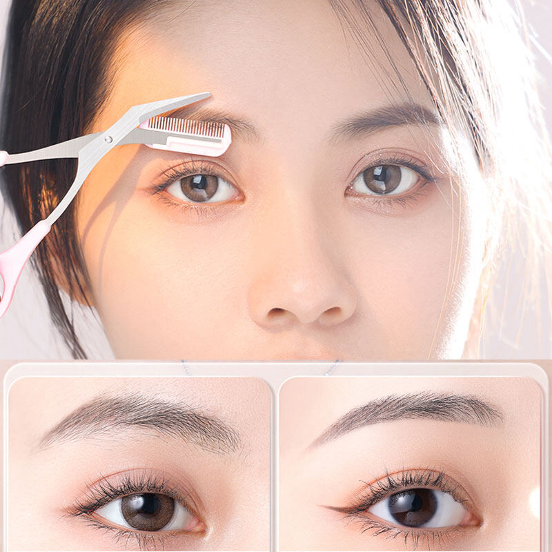 Eyebrow Trimmer Eyebrow with Comb White Transparent Beginner Eyebrow Trimmer Set