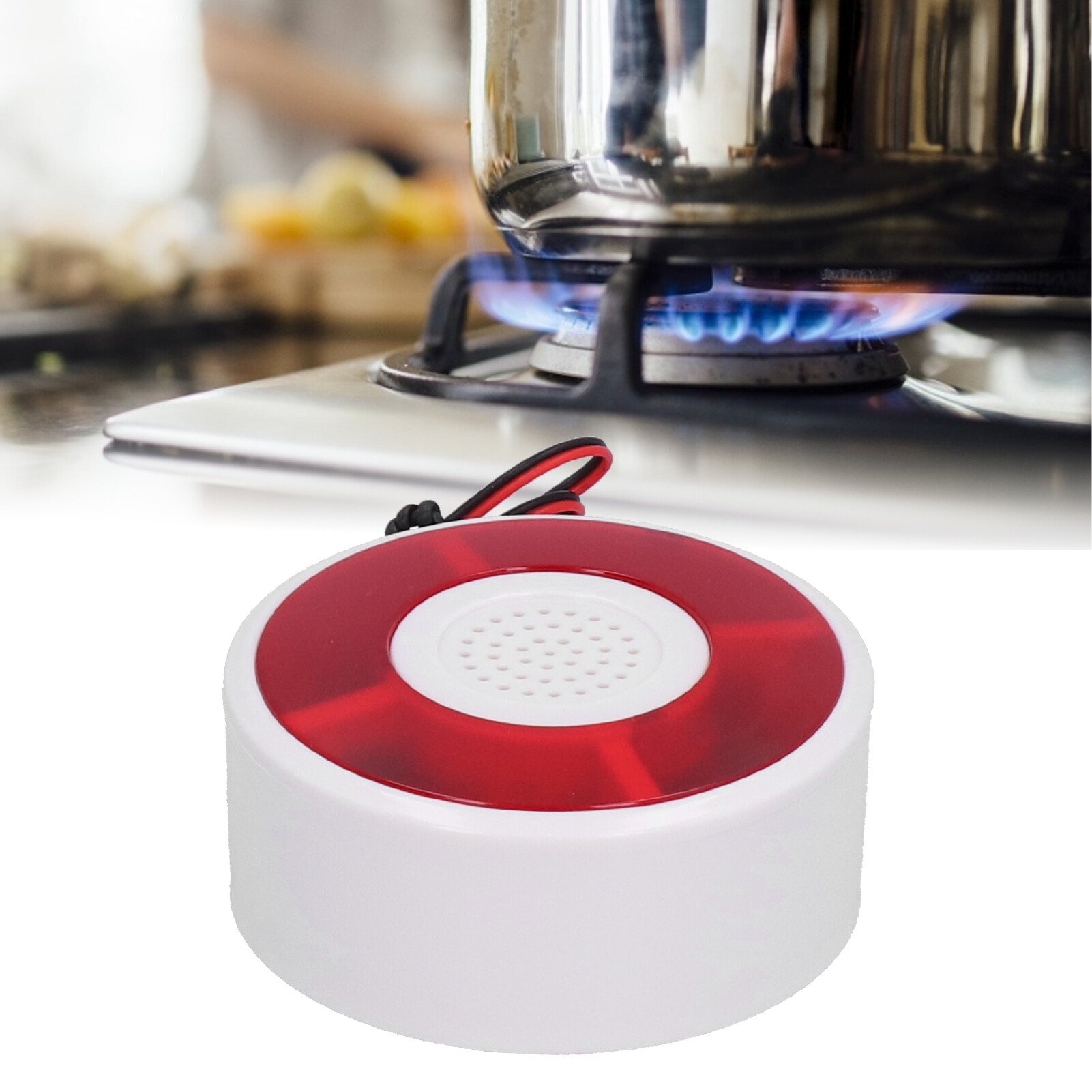 Light Fire Alarm Strobe Siren LED 120° Detection for Smoke for Natural Gas