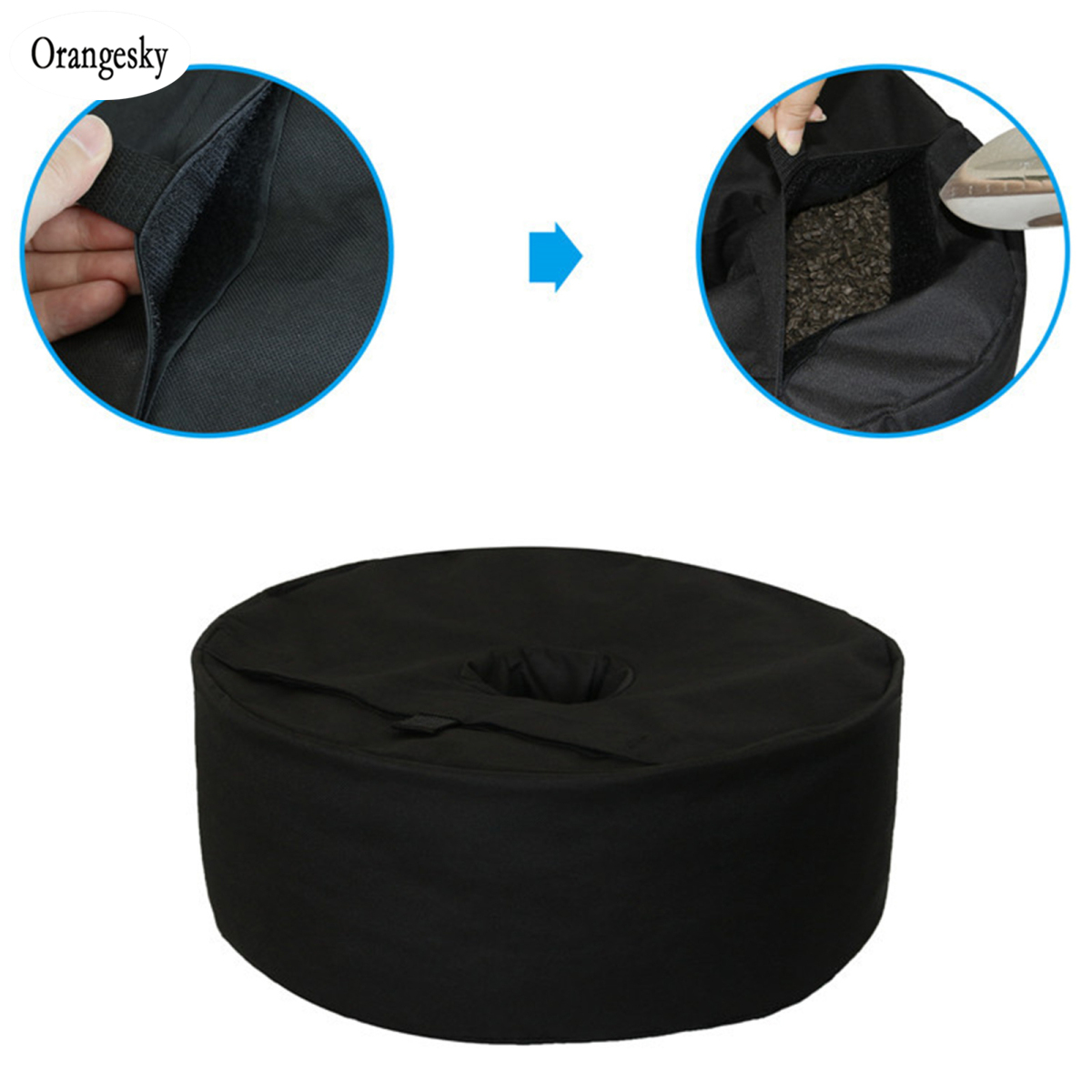 thumbnail image 2 of Round Umbrella Base Sand Bag - 17.7 Inch Fillable Weight Bag For Patio Umbrellas 2 of 4