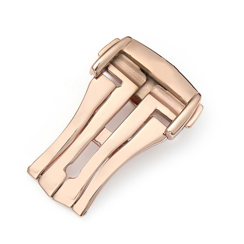 LANGLEY 316L Stainless Steel Deployment Buckle for Omega Watch Bands Folding Clasp Belt Logon Silver Gold Rose 16mm 18mm 20mm Leather Strap Accessories