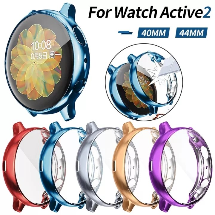 Bìa Mềm Ốp Cho Samsung Galaxy Watch Active 2 Vỏ Bảo Vệ Màn Hình Active2 40Mm 44Mm Slim TPU Bumper Phụ Kiện