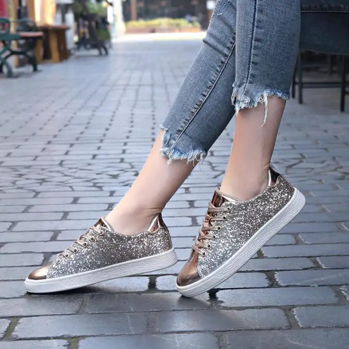 glitter casual shoes