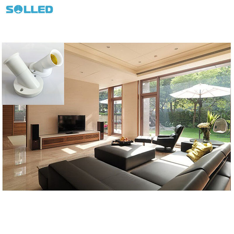 SOLLED SOLLED Đui Đèn Vít Xiên E27 Đui Đèn Đui Đèn Đui Đèn Tường Đui Chuyển Đổi