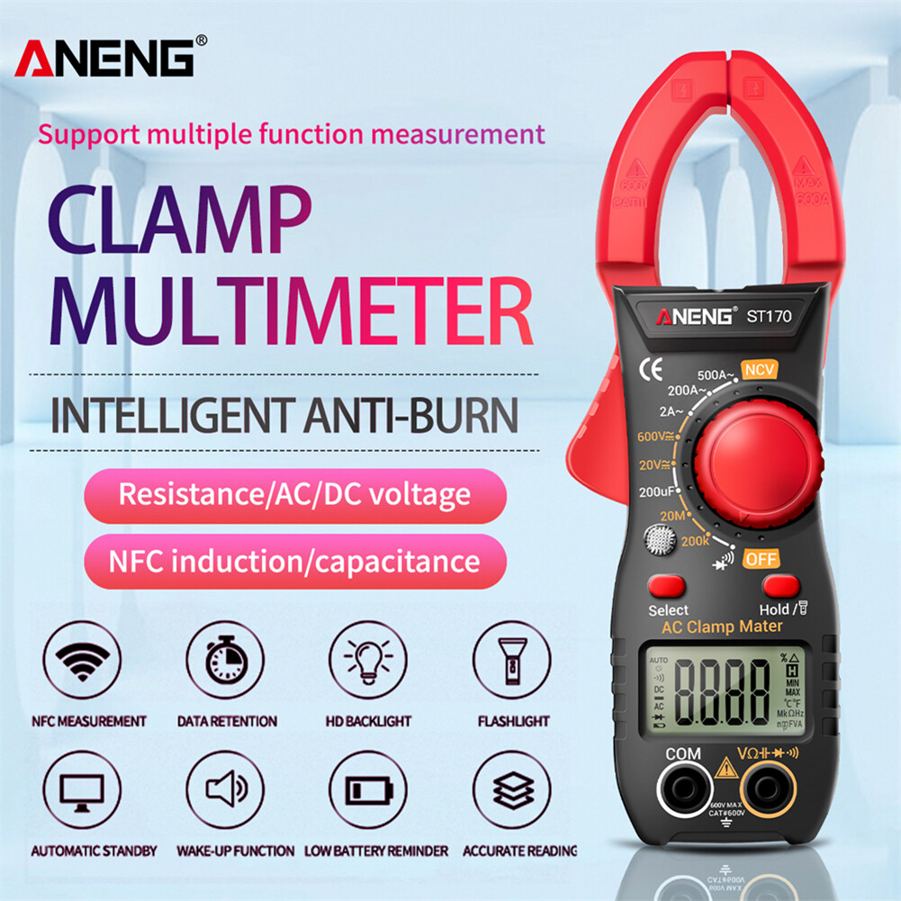 [Moscow Six] ♬ Digital Clamp Meter DC/AC Current Multimeter Ammeter Voltage NCV Ohm Tester