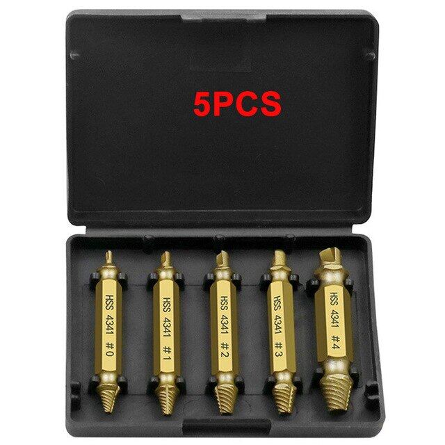 6pcs Damaged Screw Extractor Drill Bit Set Easily Out Broken Screw Bolt Remover Stripped Screws Extractor Demolition Tools