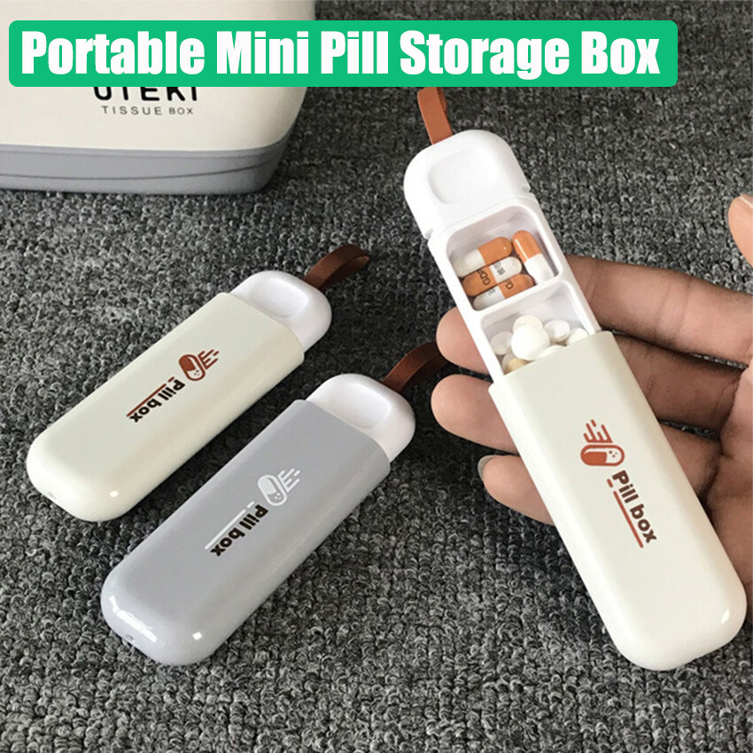 Xách tay mini Pill Divider hộp 3 hộp chia phần thuốc cho không thấm nước Pill trường hợp Organizer Dispenser 7 ngày hộp lưu trữ thuốc