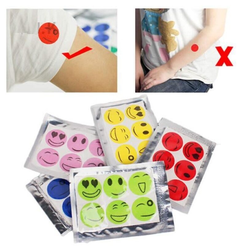 Repellent Stickers Mosquito Repellent Buckle Anti-mosquito Stickers Stickers Adhesive Labels Total For Children Adults Anti-mosquito Stickers anti moustique repulsif Anti-mosquito Stickers Cartoon Smiling Face Mosquito Repellent Stickers