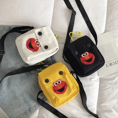 (Ready Stock) INS HOTSALE!! Elmo Sesame Street Sling Bag Fashion Cartoon Cute Small Bag Casual Mobile Phone Bag