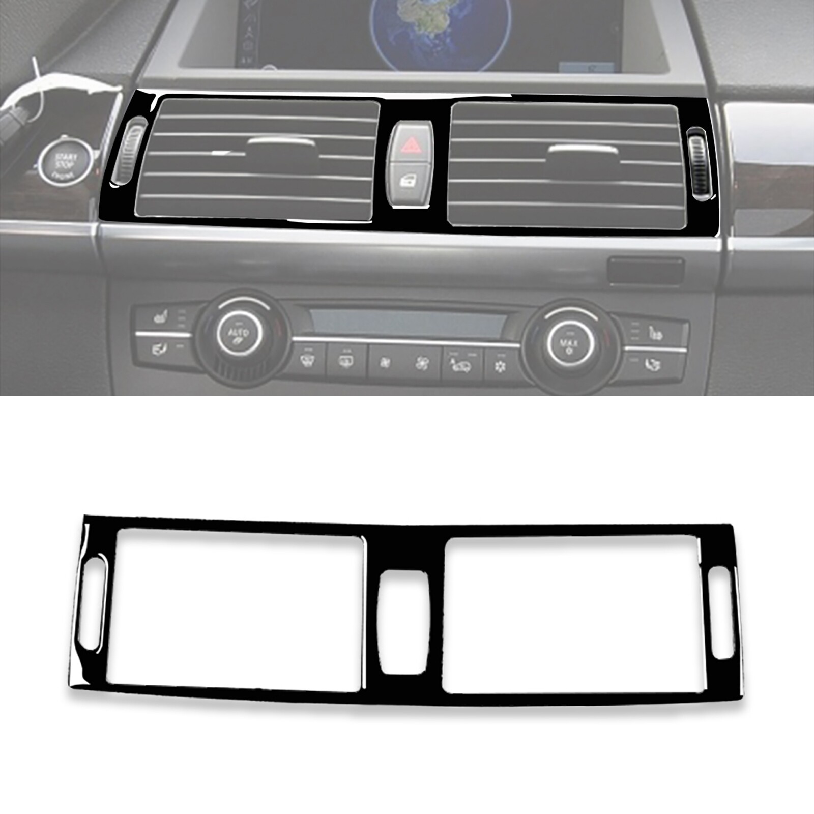 Car middle air outlet decorative sticker for bmw x5 e70 2008-2013 / x6 e71 2009-2014, left and right drive universal