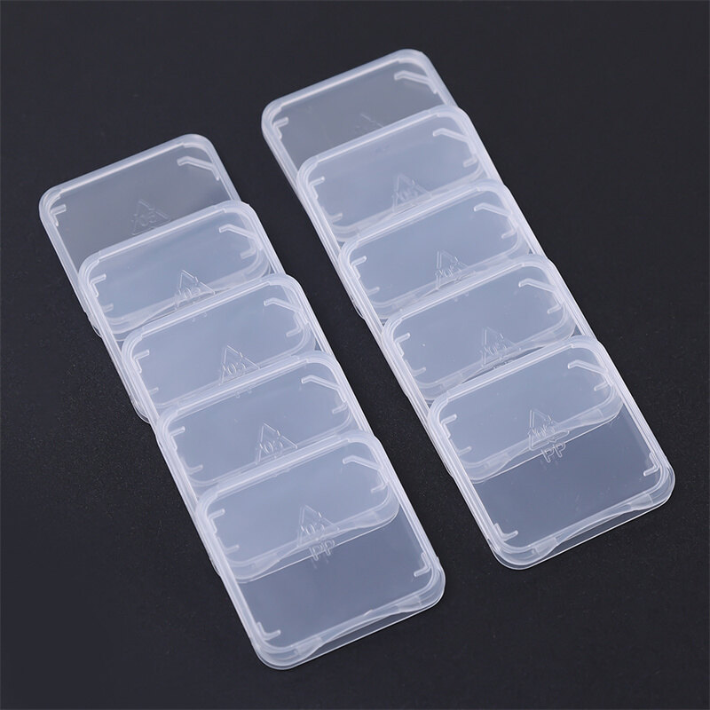 10/5/1Pcs Rõ Ràng Nhựa SD Thẻ Trường Hợp Chủ Box Micro SD TF Đầu Đọc Thẻ Lưu Trữ Hộp Trong Suốt Memery Thẻ Hộp Bảo Vệ