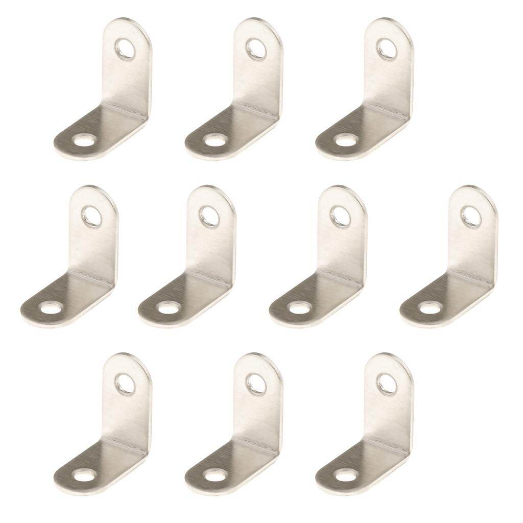 Loviver Steel Heavy Duty L Corner Brace Joint Angle Bracket, Shelf Bracket Wall Hanging Angle Bracket, Pack of 10