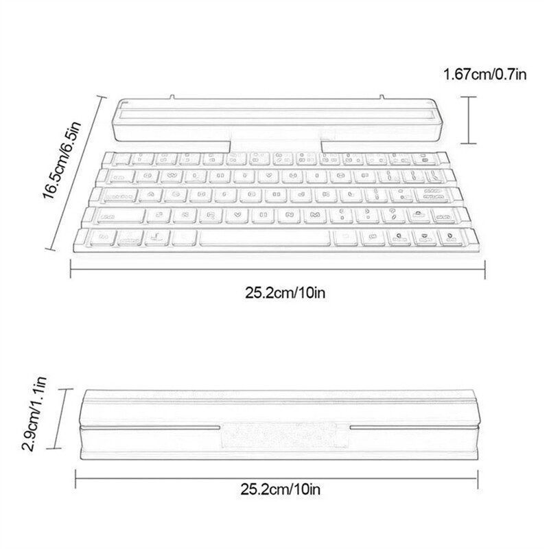 JDB Portable Mini Folding Keyboard Foldable Wireless Bluetooth-compatible Keyboard For Tablet For Iphone Laptop Smartphone For Ipad