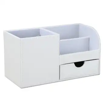 Goodgreat Desk Pen Pencil Holder Leather Multi Function Desk