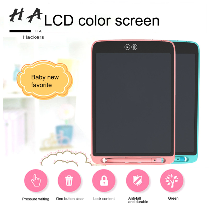 12inch Color Partially Erasable Lcd Writing Board With 6pcs Copy Card Set