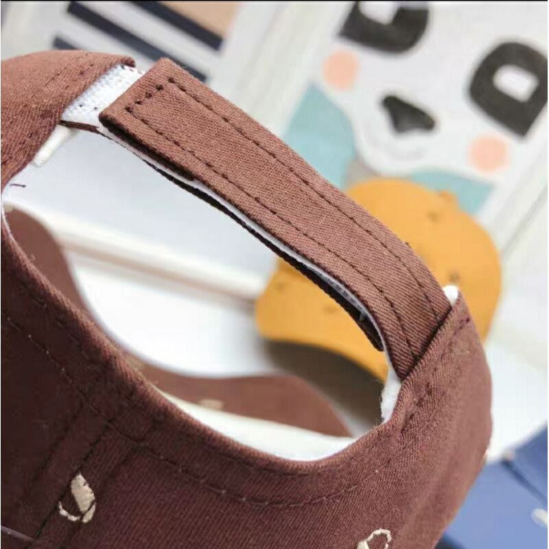 Junyeh Embroidered Lola Baby Boys Hats Cotton Longbrimmed Cap For Kids