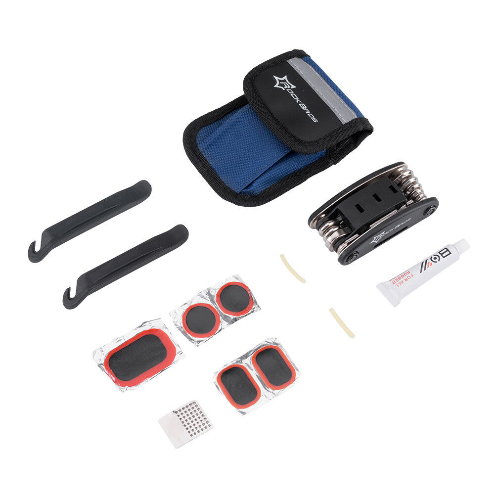 ROCKBROS Protable Mini Multifunctional Repair Tools Bag Cycling Folding Mini Repair Tools Bag With Tire Repair Kit