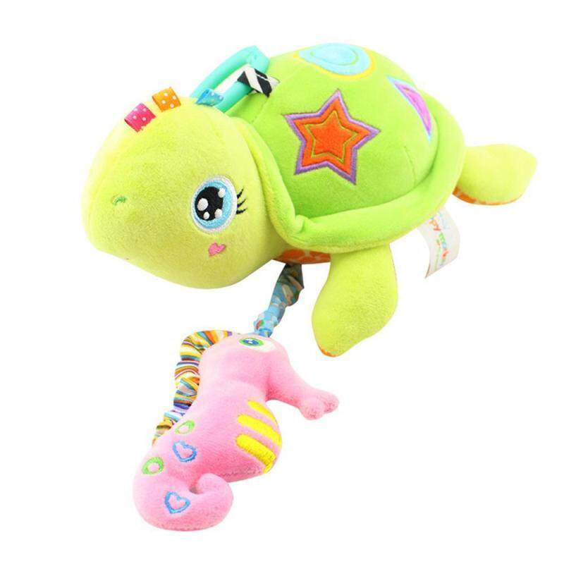 GoodGreat Cute Hanging Stroller Crib Pull Bell Musical Toys, Baby Soft Rattle Crinkle Squeaky Toy - Colorful Animal Shape Toy for Crib Bed Bassinet Singapore