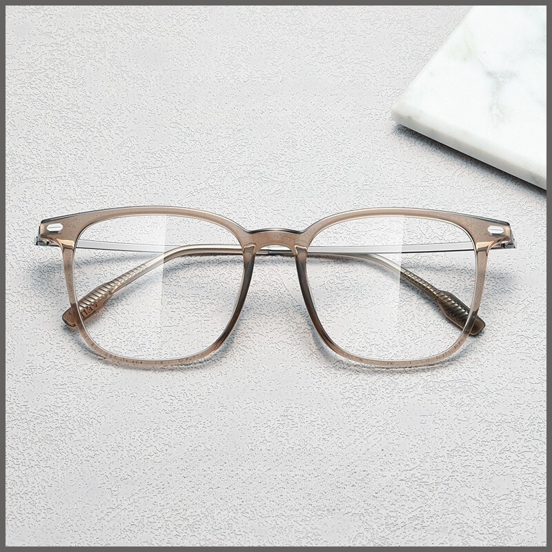 FIRADA Fashion Comfortable Eyeglasses Vintage Transparent Square Eyewear Unisex Prescription Glasses Frame For Men Women BV3018B