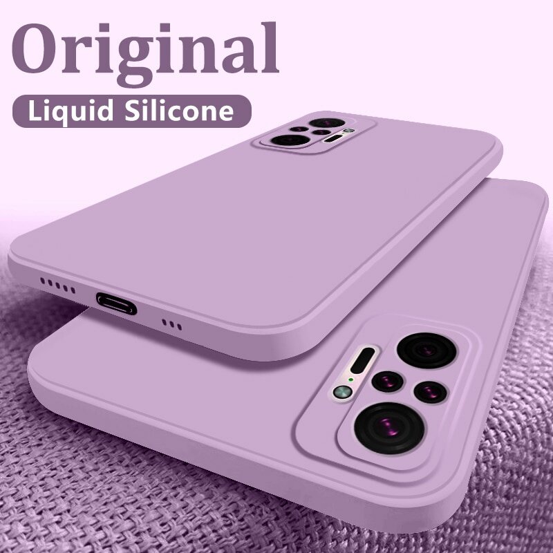 Ốp Cho Xiaomi Redmi Note 10 5G / 10 Pro / 10 S/Redmi10 Ốp Điện Thoại Silicon Lỏng Hình Vuông Ốp Lưng Note10 Note10s Note10Pro TPU Mềm Chống Sốc
