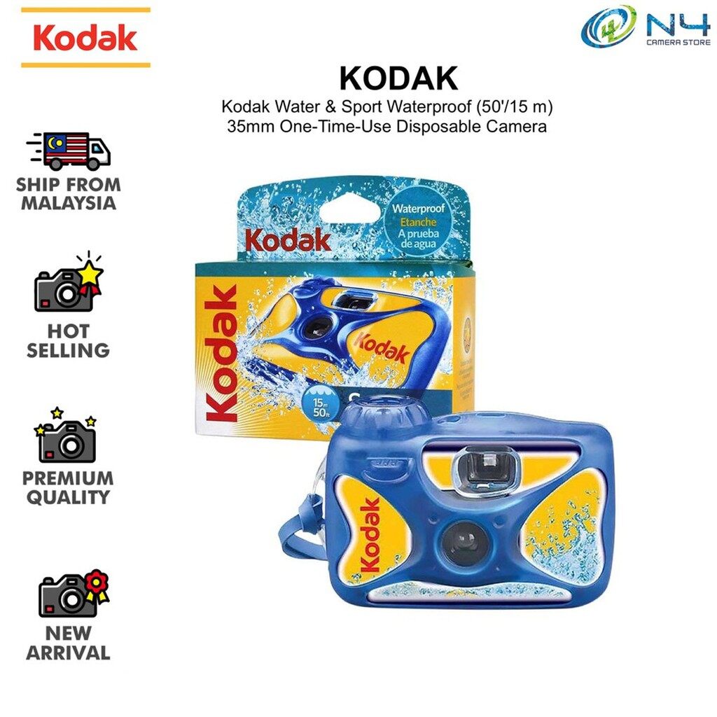 Kodak Water Sport Waterproof One-Time-Use Disposable Camera ISO