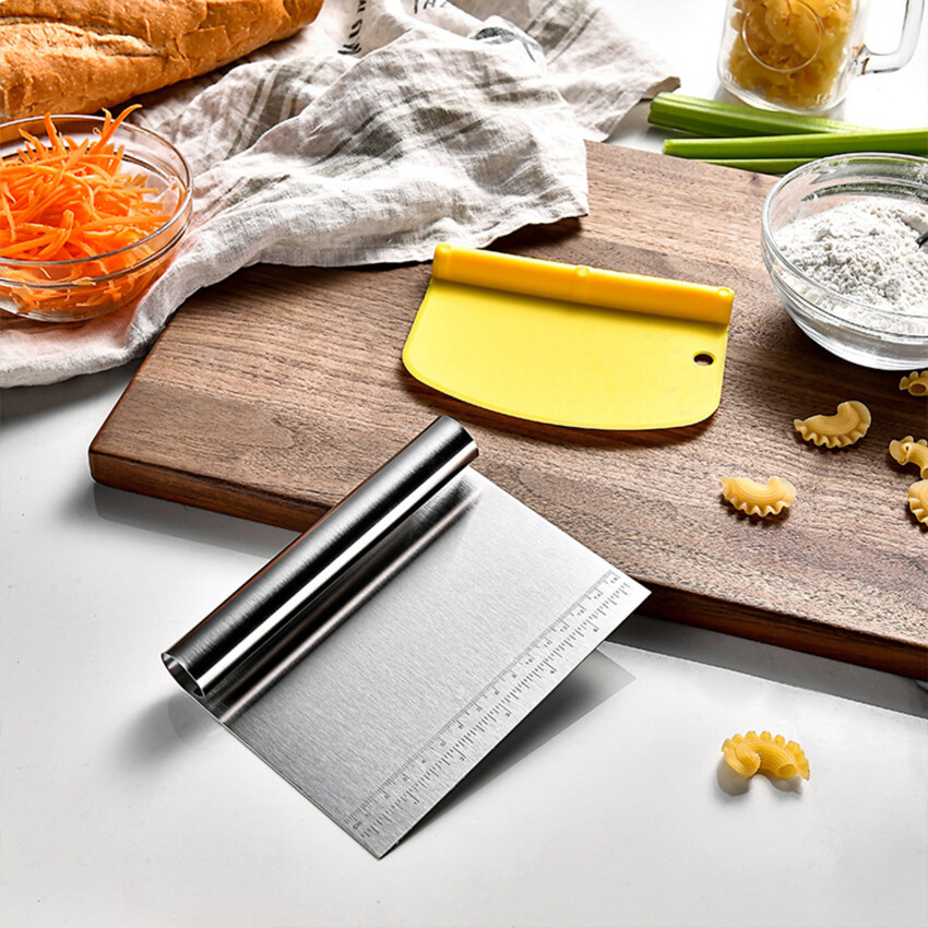 1pc Kitchen Dough Scrapers Bread Dough Cutter Plastic Baking Spatulas Bakery Scraper Household Baking Supplies