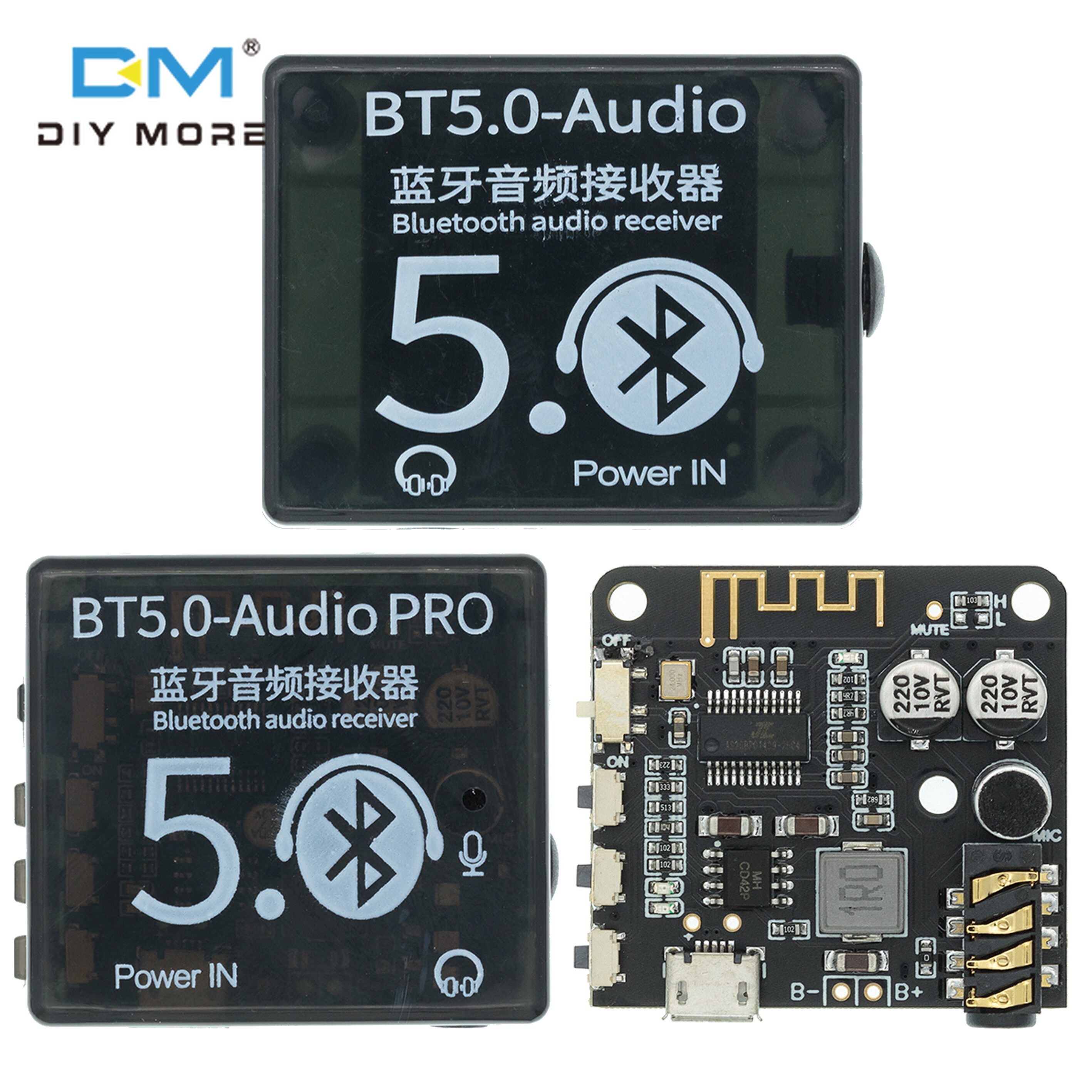 diymore Bảng Mạch Giải Mã Bluetooth 5.0 Mini Bộ Thu Âm Thanh BT5.0 PRO MP3 Lossless Mô-đun Khuếch Đại Âm Nhạc Stereo Không Dây Kèm Hộp