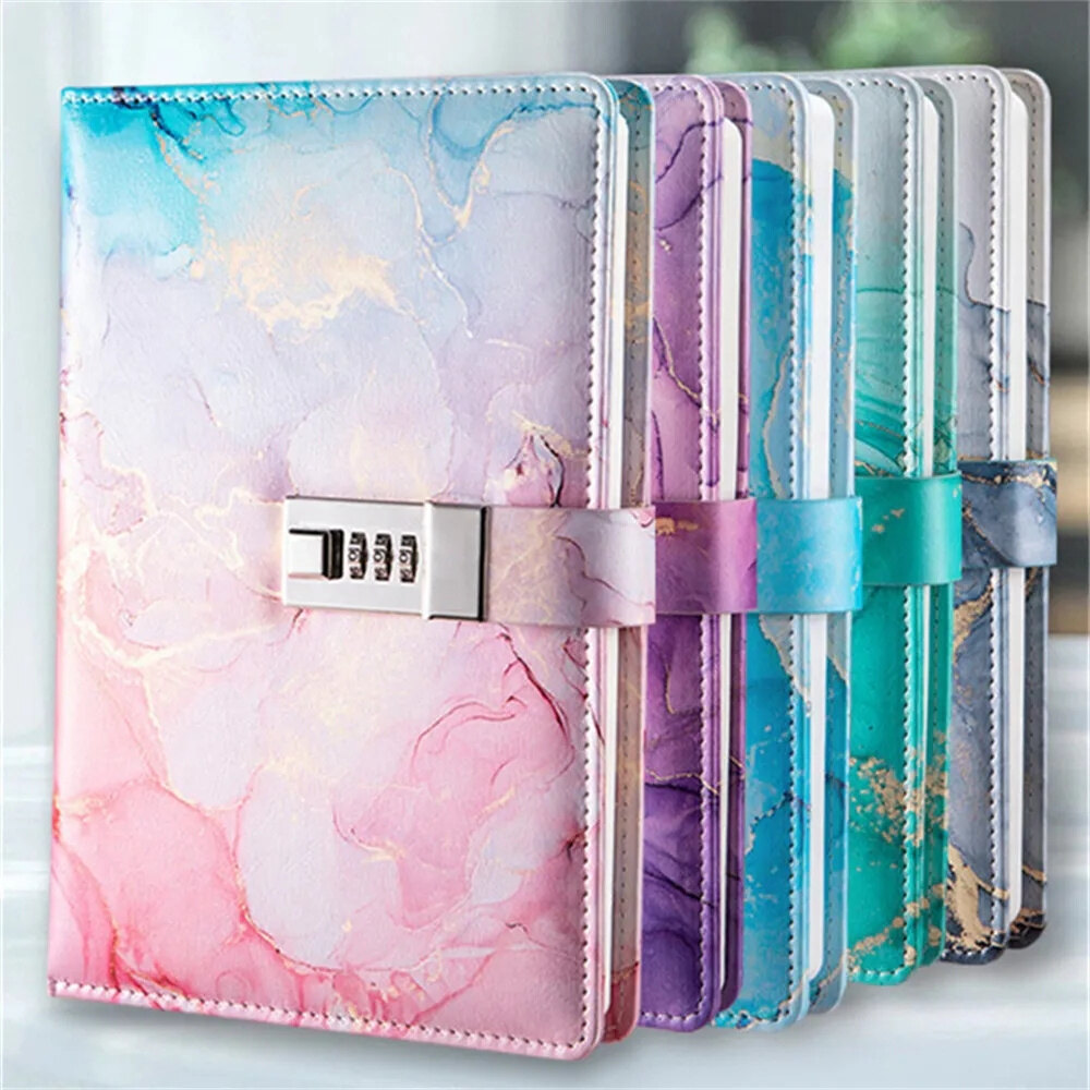 Notebook With Combination Lock Office Supplies Simple Design Notebook A5 Notebook Student Handbook Lock Journal