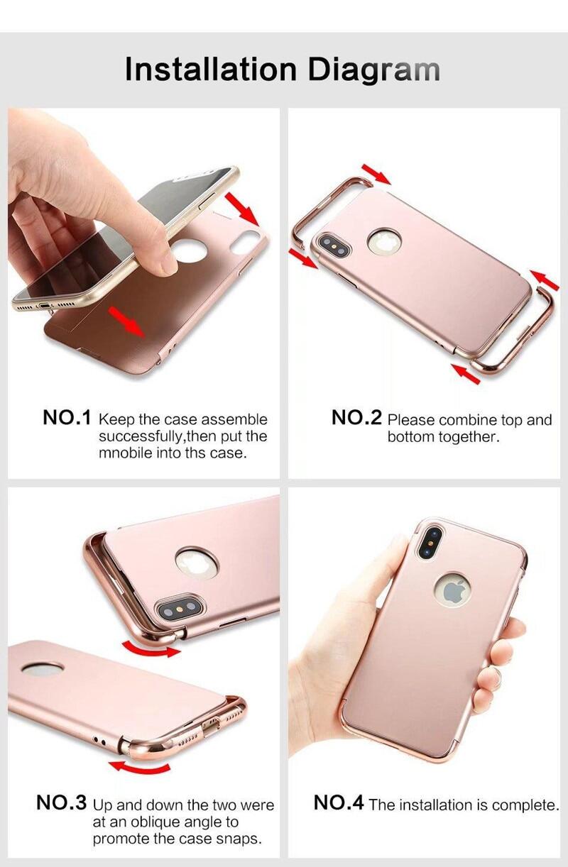 Dành Cho iPhone 6 6S 7 8 Plus 11 12 13 14 Pro Max 12 Mini X Xs Max XR SE 2020 Vỏ Điện Thoại, Ốp Chống Sốc Chống Trầy 3 Trong 1 Khung Mạ Điện Với Bề Mặt Phủ Độ Bám Tuyệt Vời