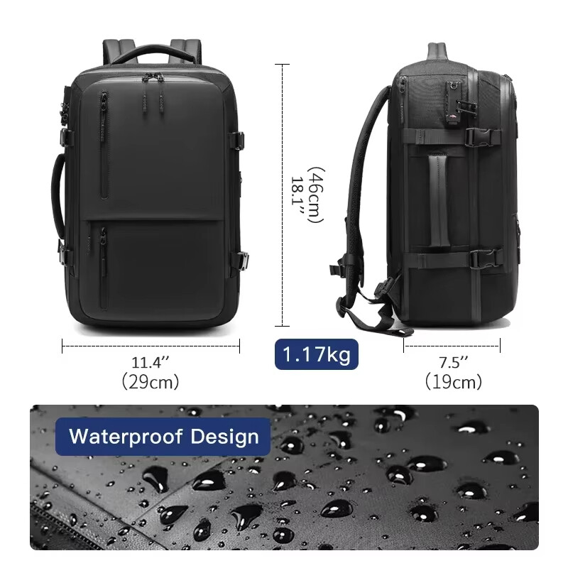 Large Capacity Men Business Travel Backpack With Code Lock Multi-Layer Anti theft 15.6 Inch Laptop Bag Brand School Bags