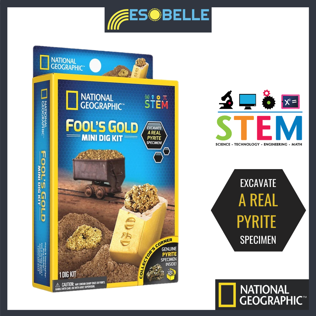 National Geographic Fool's Gold Mini Dig STEM Science Kit