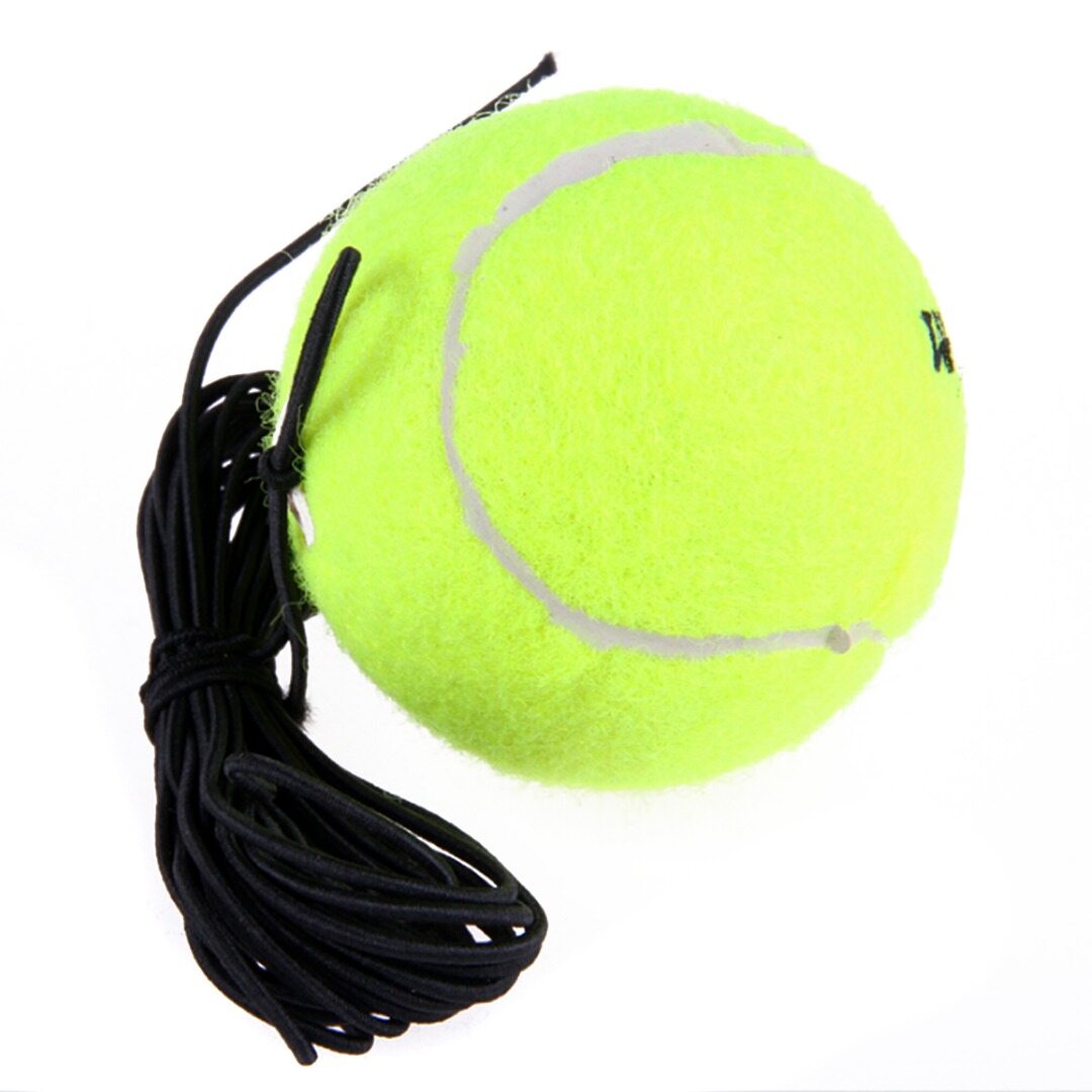 BOKALI 1PCS Rubber Woolen Trainer Tennis Ball With String For Single Practice Training