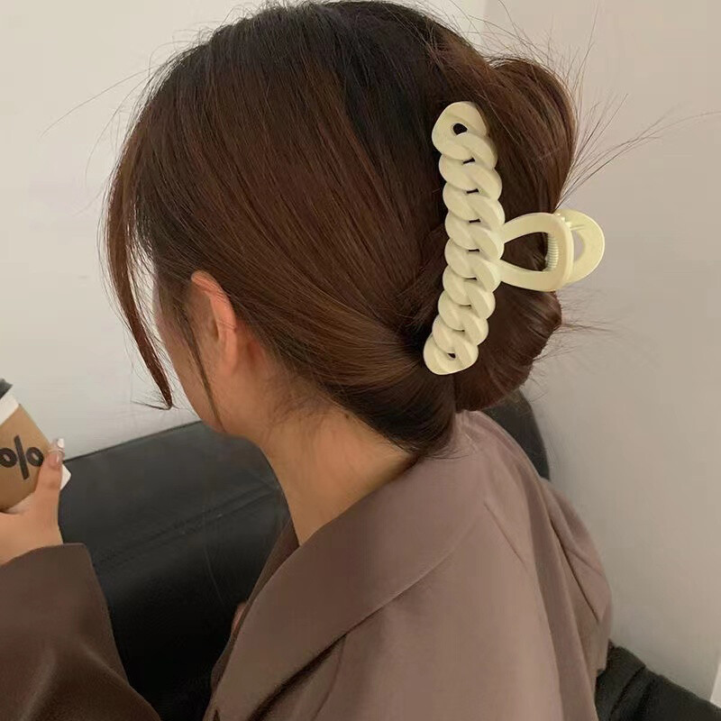 Kẹp Mờ Acrylic Kẹp Cá Mập Đầu Sau Cho Nữ Kẹp Tóc