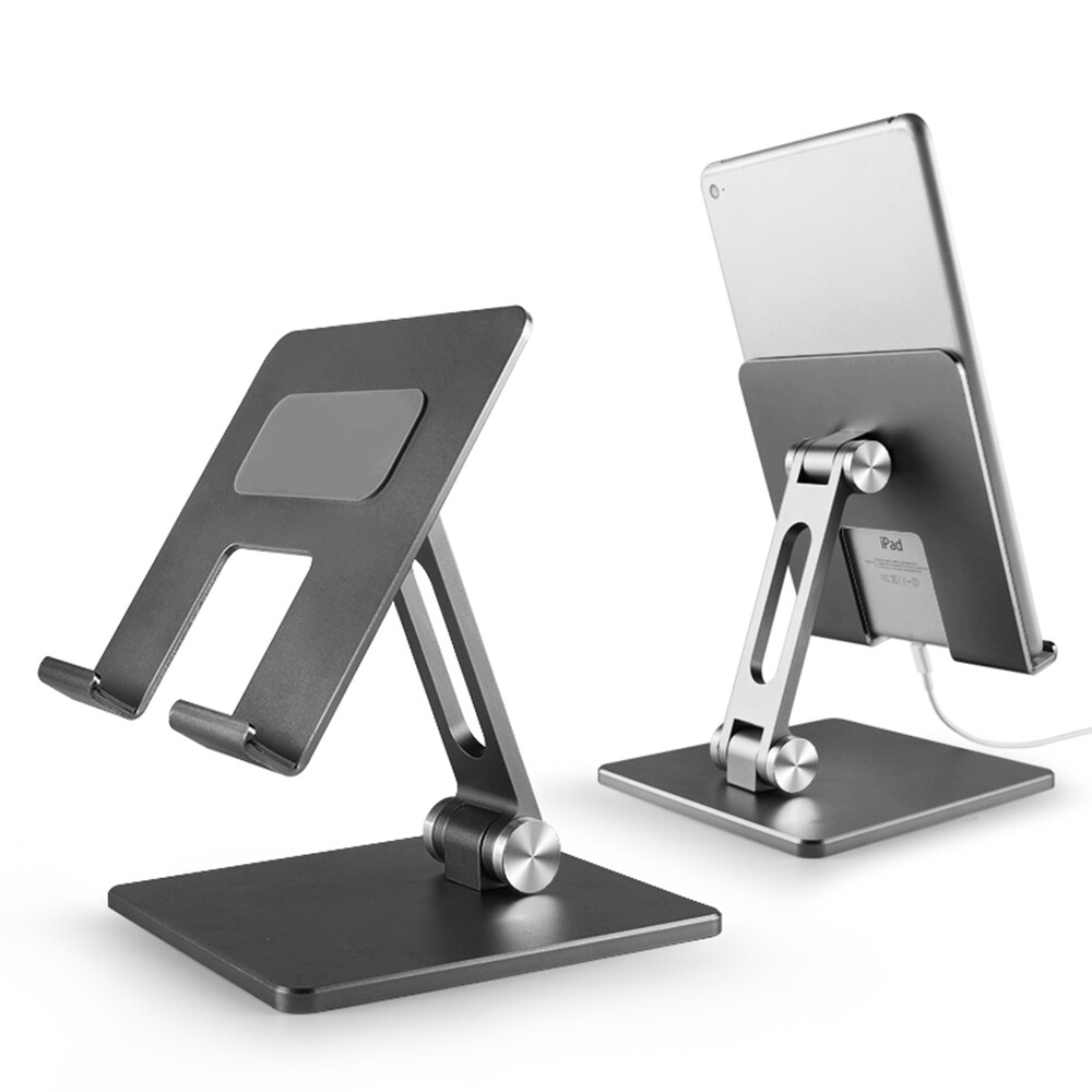 Tablet computer stand desktop bracket lazy folding aluminum alloy bracket for iPad Huawei Apple mobile phone holder