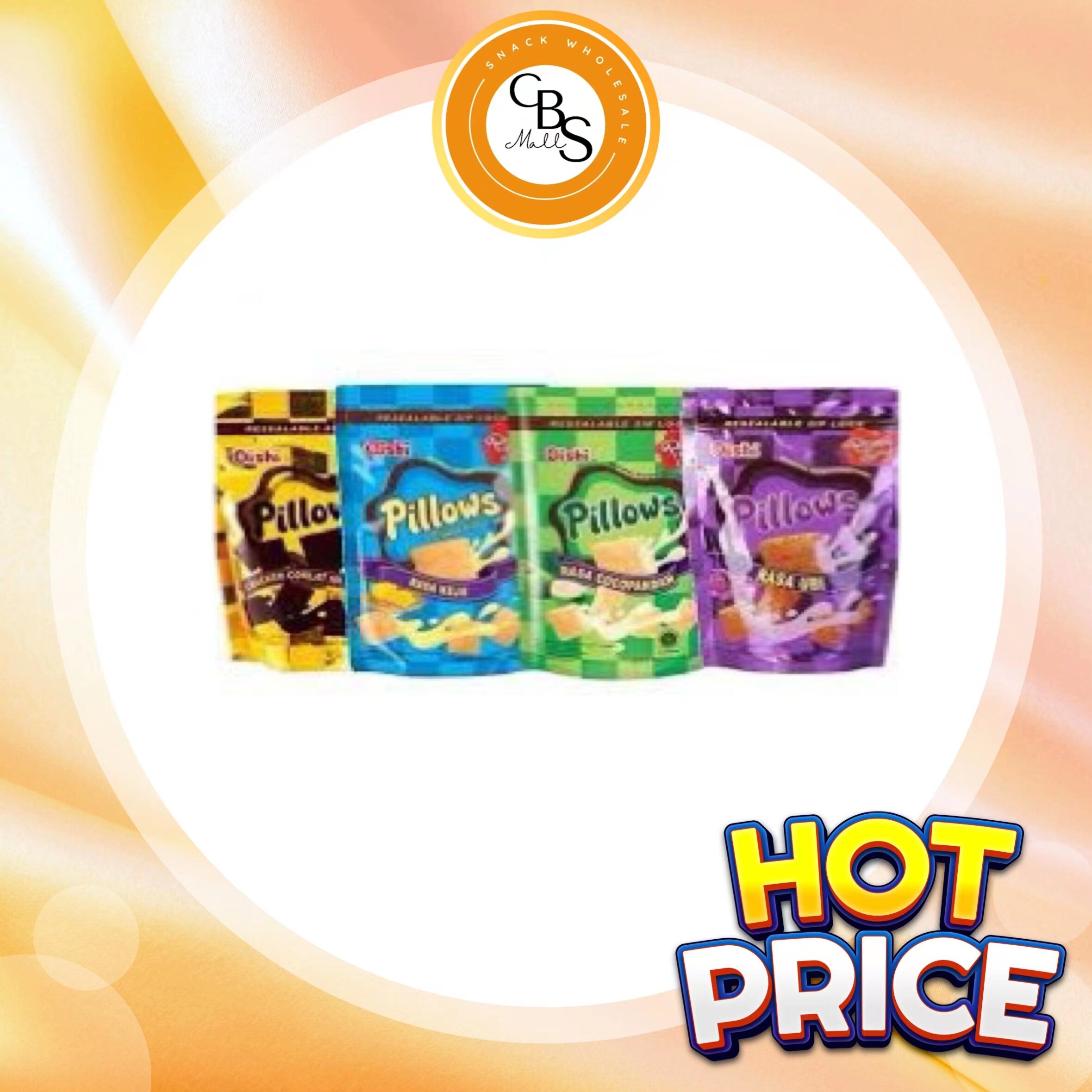 【Oishi】Pillows 110g Chocolate,Durian,Cheese,Yam,Cocopandan,Pillow Thin Lazada