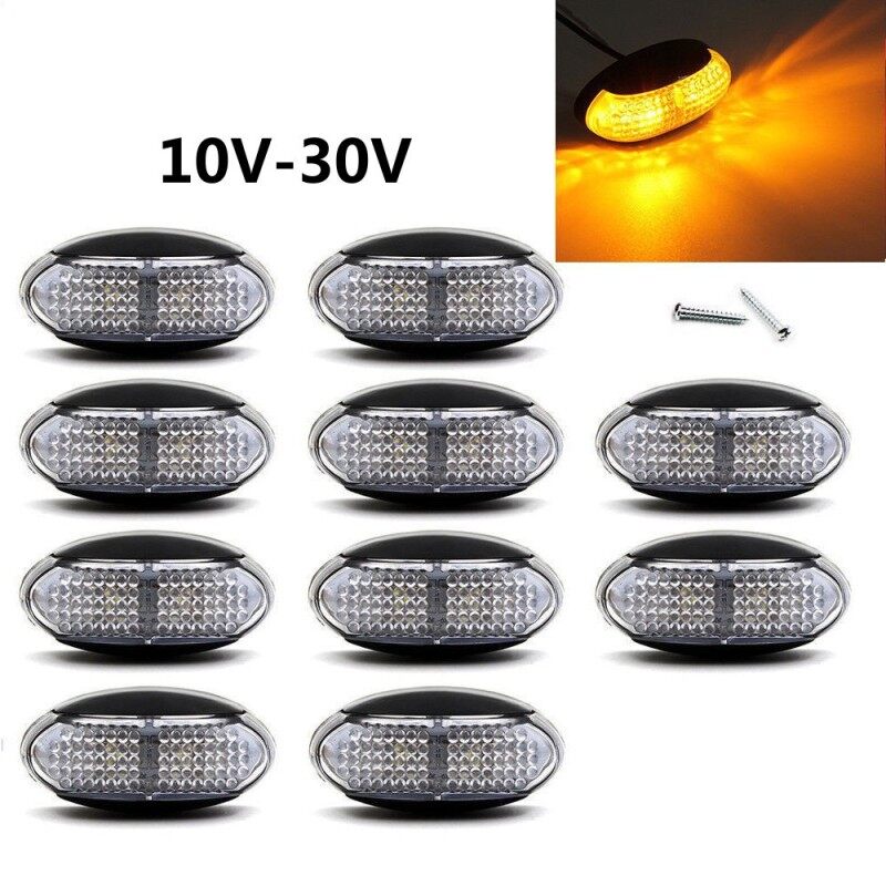100% Nguyên Bản 10 Chiếc 10 V-30 V Hổ Phách Đỏ Giải Phóng Mặt Bằng Đèn Bên Cột Mốc Led Xe Kéo Xe Tải Xe Tải Đèn