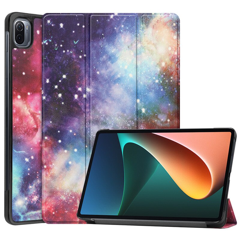 Tablet Cover For Xiaomi Mi Pad 5 Pro Case Tri-Fold Smart Painted Leather Cover