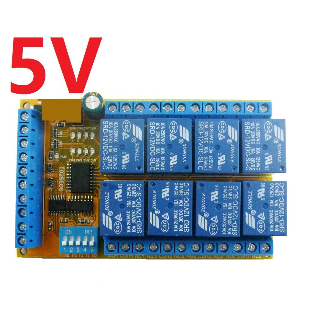 diymore Mô Đun Rơ Le Trễ 8 Kênh DC 5V 12V 24V, Tự-Khóa Ổn Định Kép Latch, Chốt Chốt, Dầu Xả Điện