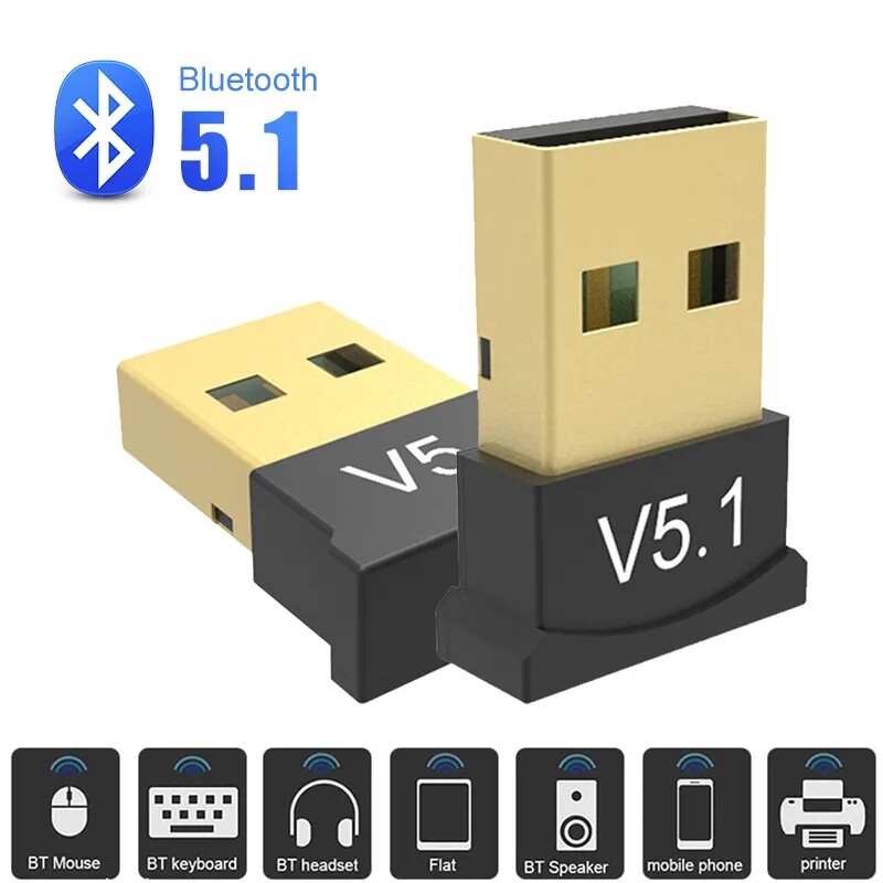Hot Sale USB Bluetooth 5.1 Adapter Transmitter Receiver Bluetooth Audio Bluetooth Dongle Wireless USB Adapter for Computer PC Laptop