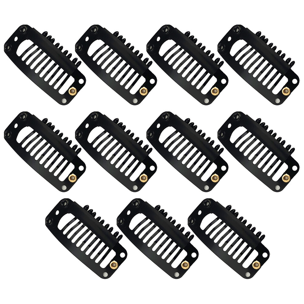 11 cái kẹp chặn chốt cài cho tóc giả, tóc giả 9 răng kẹp tóc 11 chiếc