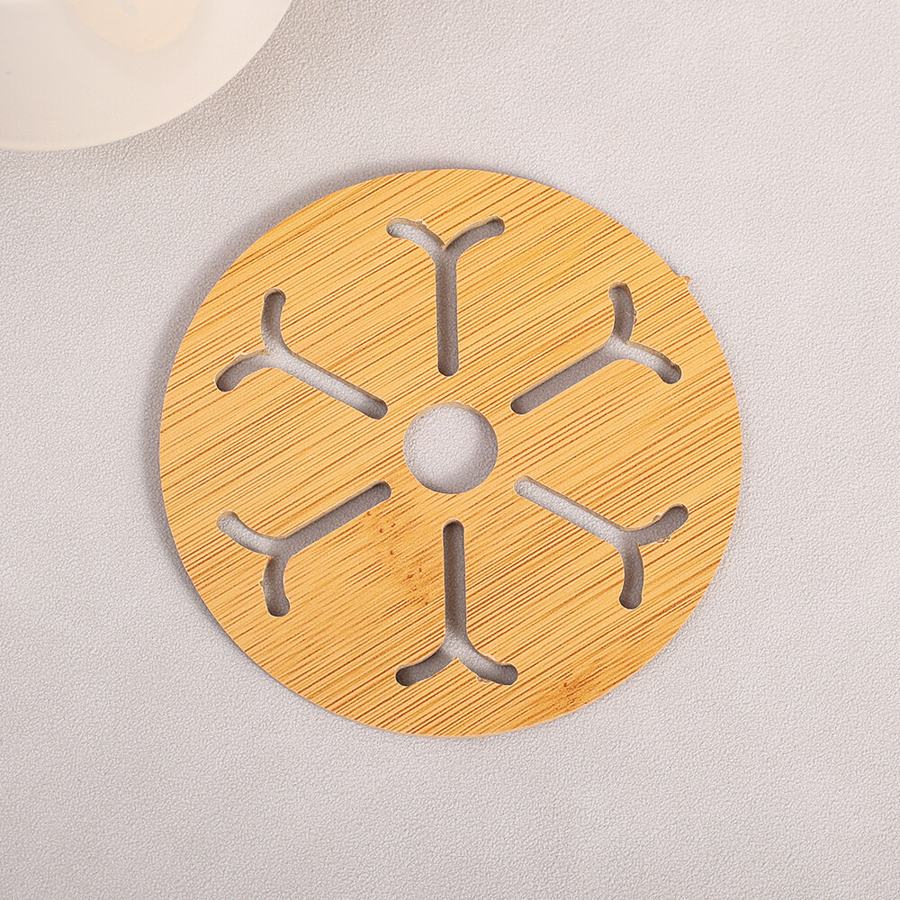 Home Wooden Cartoon Insulation Mat Table Mat Non-slip Pot Mat Creative Cute Mat Tea Coaster Bowl Pad Coaster Kitchen Accessories