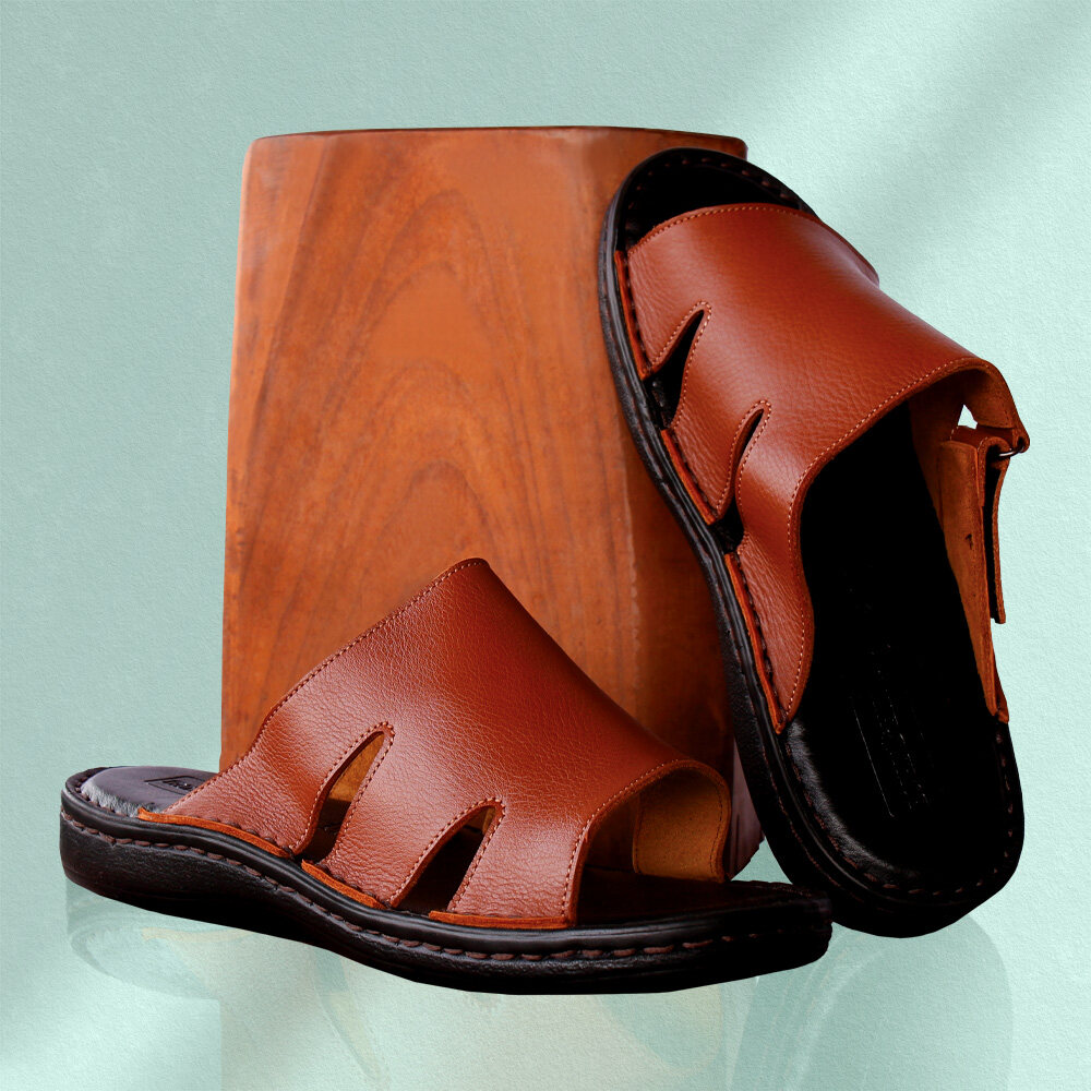 ROYAL EXTREMA Men's Leather Slide Sandal RESD0002 Extra Wide Lazada