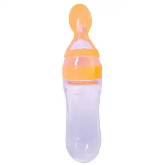 Food Grade Silicone Rice Paste Squeeze Bottle Baby Food Dispensing