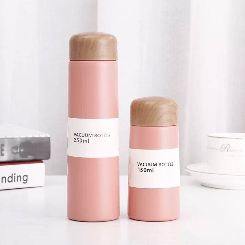 Bình Nước Du Lịch Mỏng 150Ml/250Ml,-Cốc Giữ Nhiệt Chân Không Cách Nhiệt Bằng Thép Không Gỉ Có Nắp Chống Tràn