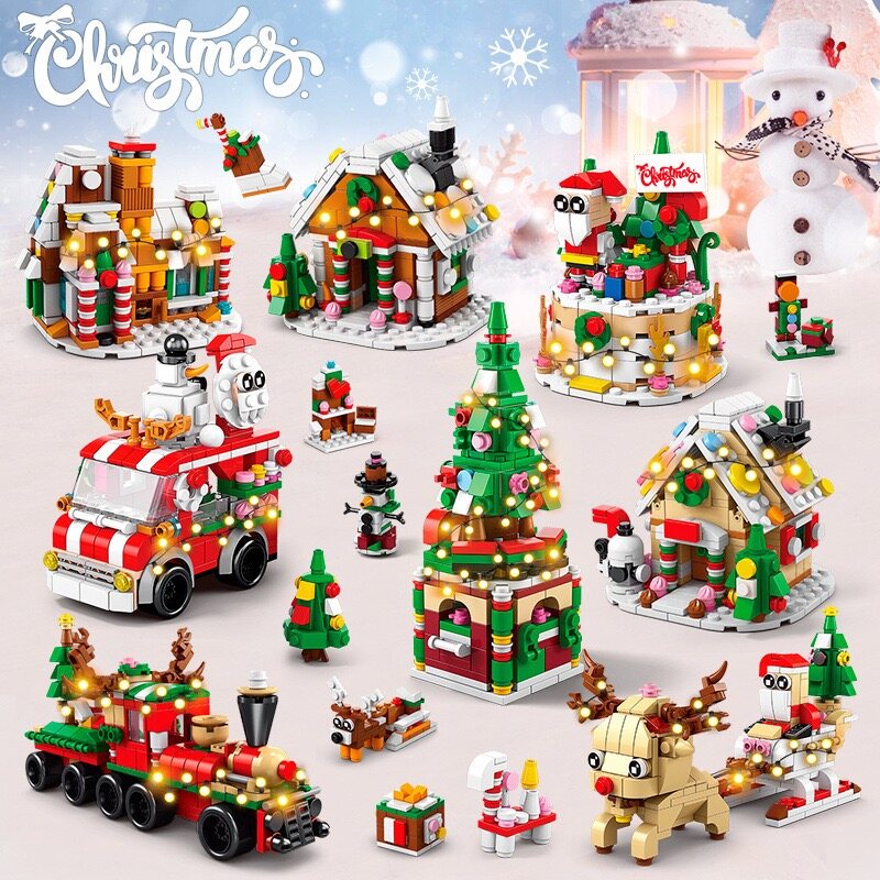 2023 Christmas Series Building blocks Kit, assembling Christmas gifts, educational STem toys, toy for kids