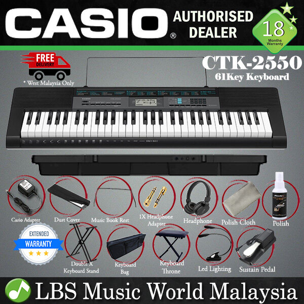 Casio CTK 2550 61 Key Electronic Keyboard Music Piano Full Package CTK2550 CTK 2550 Lazada